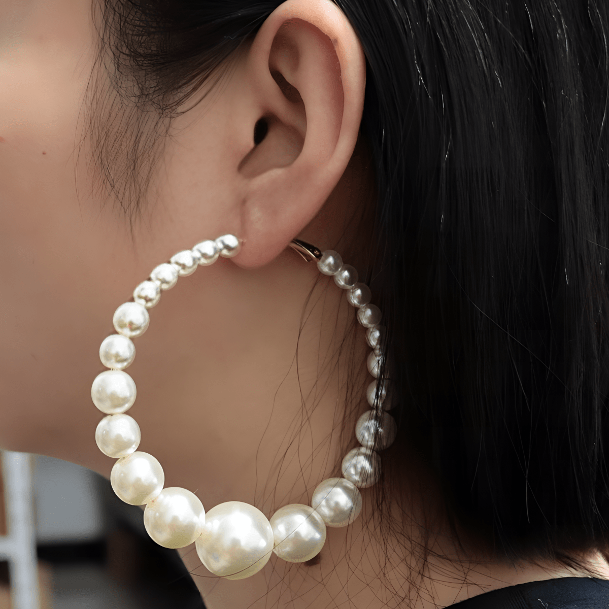 Classy Big Pearls Antique Exquisite Elegant Stylish Earring - Hanaya Store
