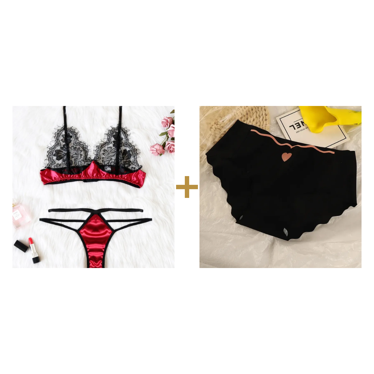 European Bra Set + Ice Silk Panty bundle