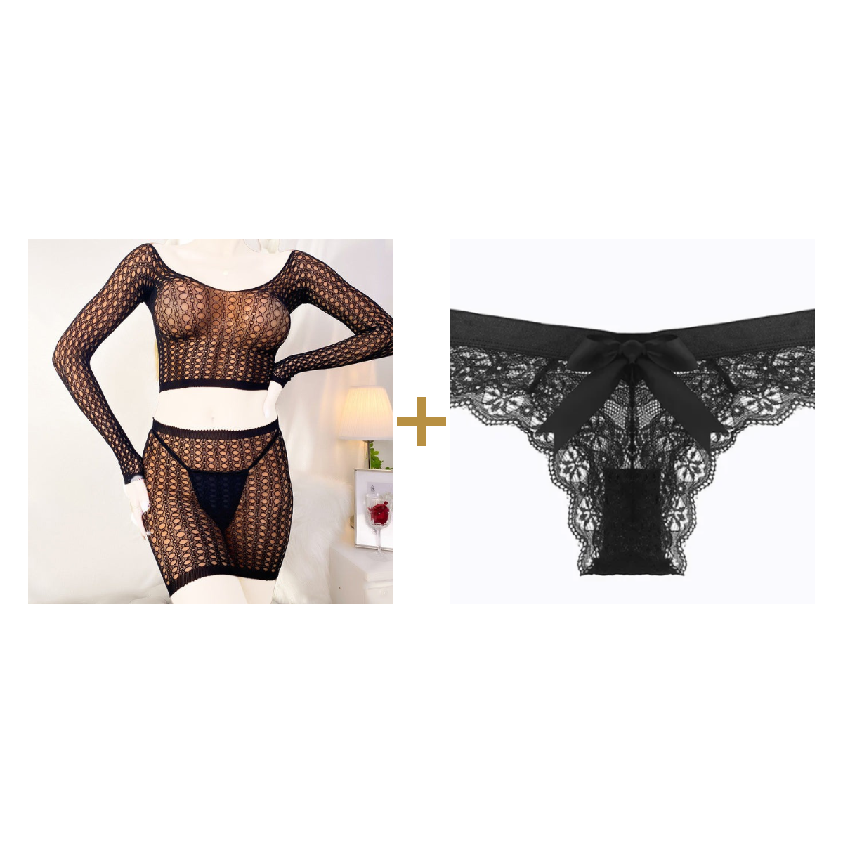 Bodycon Nightgown + Premium Panty bundle