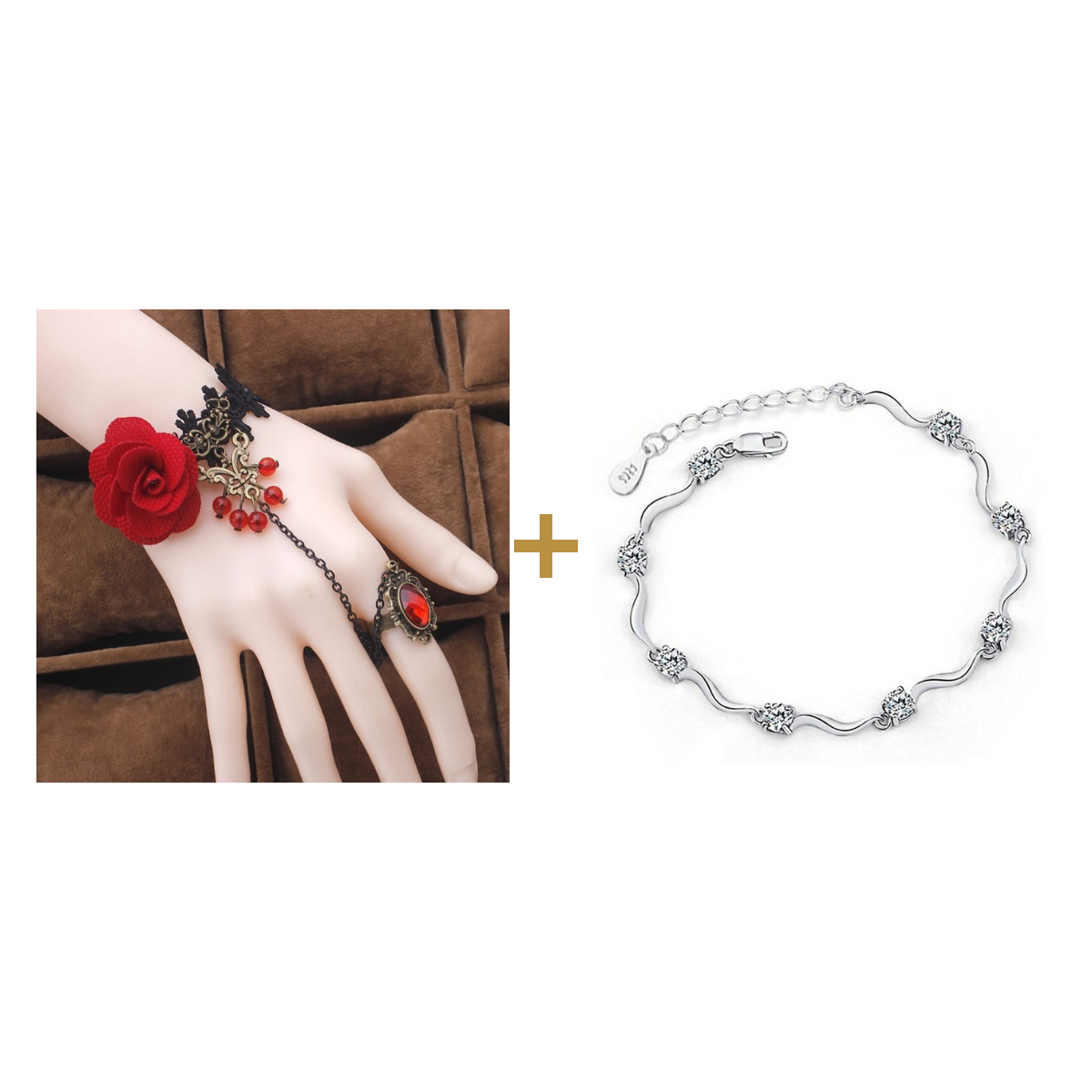 Turkish Choker + Zircon Crystal Bracelet bundle