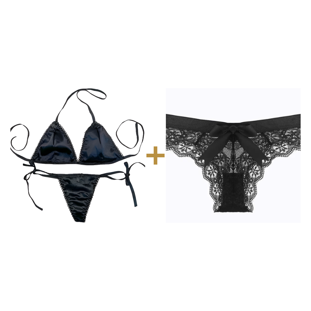 Silk Bra Set + Premium Panty bundle