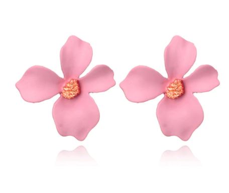 Trendy Flower Stud Earrings Female Statement Earrings for Girls – Close Up – Accessories | Hanaya Pakistan