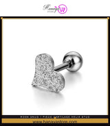 ROOK SNUG 1 Piece Cartilage Helix Stud Crystal Tragus LOBE Ear TRAGUS DAITH ORBITAL Piercing Plug Earring HELIX – Earrings...