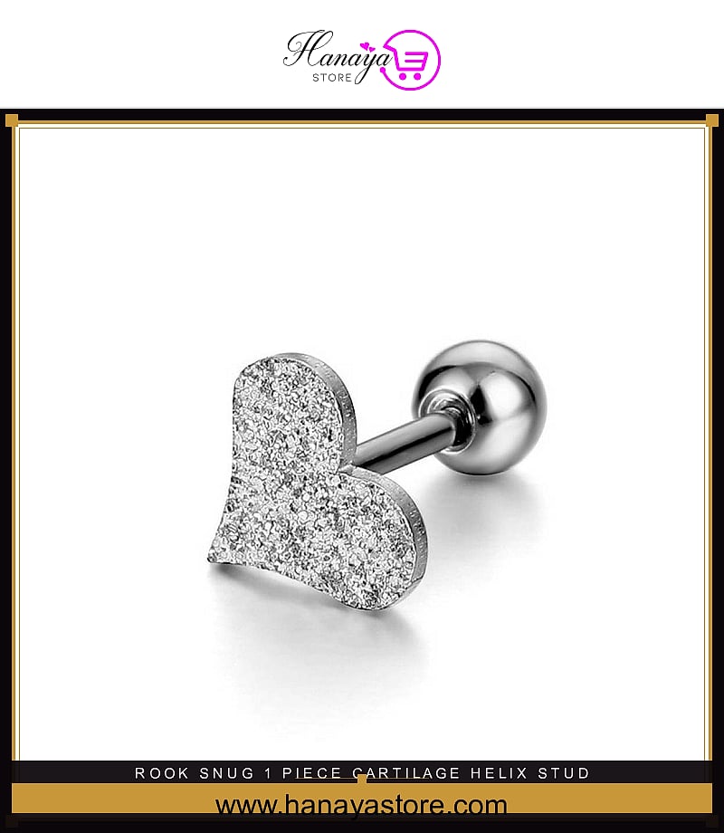 ROOK SNUG 1 Piece Cartilage Helix Stud Crystal Tragus LOBE Ear TRAGUS DAITH ORBITAL Piercing Plug Earring HELIX – Earrings...