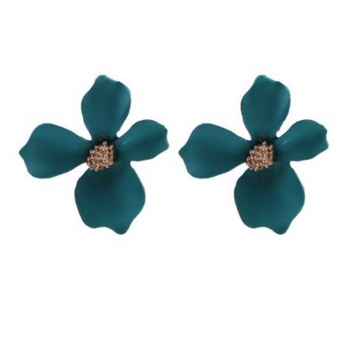 Trendy Flower Stud Earrings Female Statement Earrings for Girls – View 6 – Accessories | Hanaya Pakistan