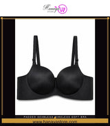 Padded Seamless Wireless Soft Bra Women's Bras Padded Seamless Wireless Soft Palm Pad Design Four Rows Of Three Buckles 