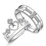 2 pieces Premium Quality Couple Rings Adjustable for Women & Men – 925 stamped Forever love Wedding & Fashion Jewelry Gifts Love rings