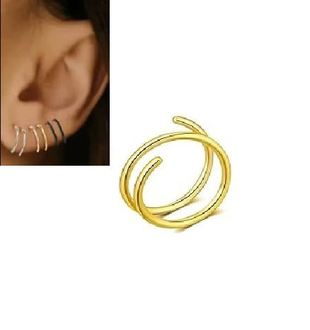 Piercing 1 PIECE 8mm Two ROW Double Piercing Cartilage Earring Helix Nose Ring Body Jewelry – Lifestyle – Buy Accessories ...