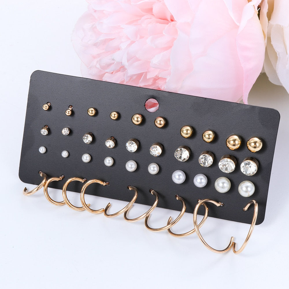 20 Pairs High Quality Delicate Trendy Earring Pack – Earrings Online in Pakistan | Hanaya