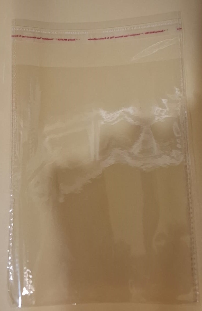 50 Pcs Transparent Resealable Plastic Bags – Self Seal OPP Poly Bags for Jewellery, Storage, Packing & Small Items | Pee