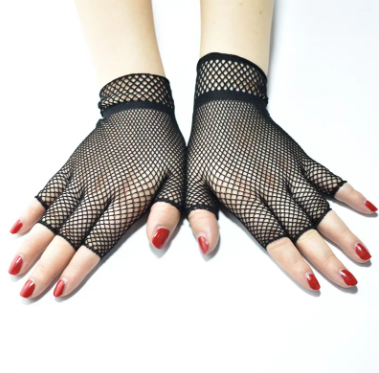 Fishnet Lace Hollow Elasticity Hand Gloves Fashionable Women Gloves Stylish Women's Gloves Fishnet, Lace, Fingerless & Mor...