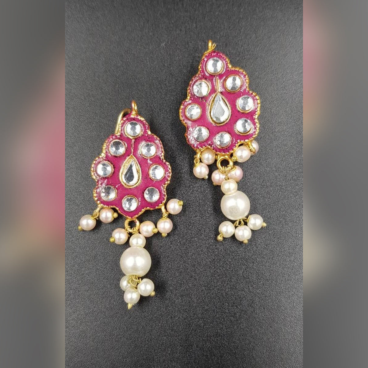 Trendy Small Traditional Irregular Shape Elegant Royal Earring – Earrings Online in Pakistan | Hanaya