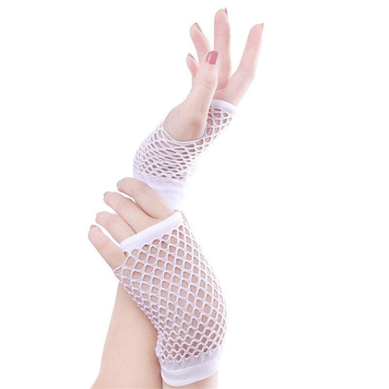 Fishnet Lace Hollow Till Wrist Elasticity Gloves Fashionable Women Gloves – View 6 – Accessories | Hanaya Pakistan