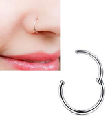 6mm Hinged Septum Clicker Nose Ring – 1pc Nostril Piercing Jewelry – Close Up – Nose Jewelry | Hanaya Pakistan