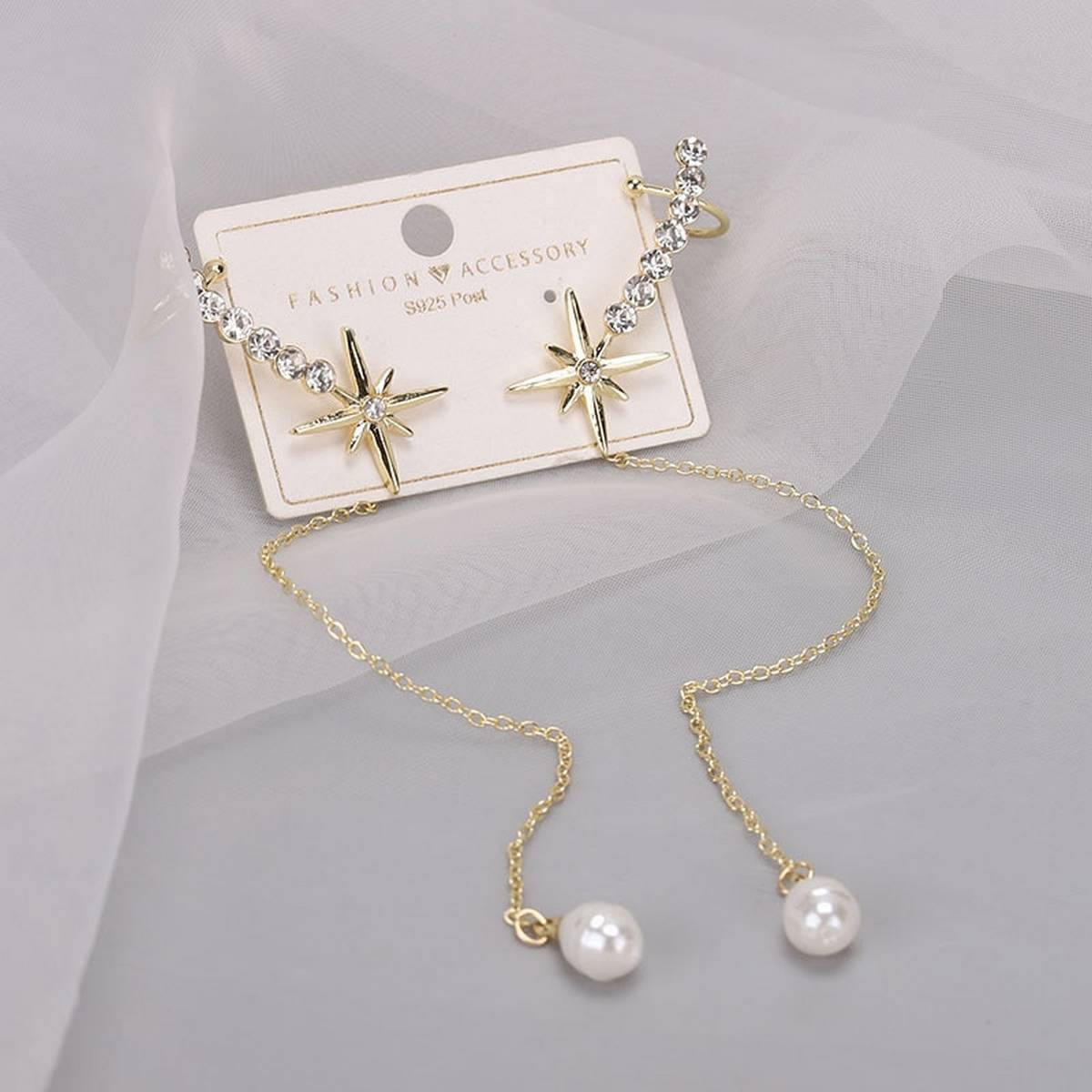 Korean Tassel Ear Cuff Style &Elegant Stylish Earring – Earrings Online in Pakistan | Hanaya
