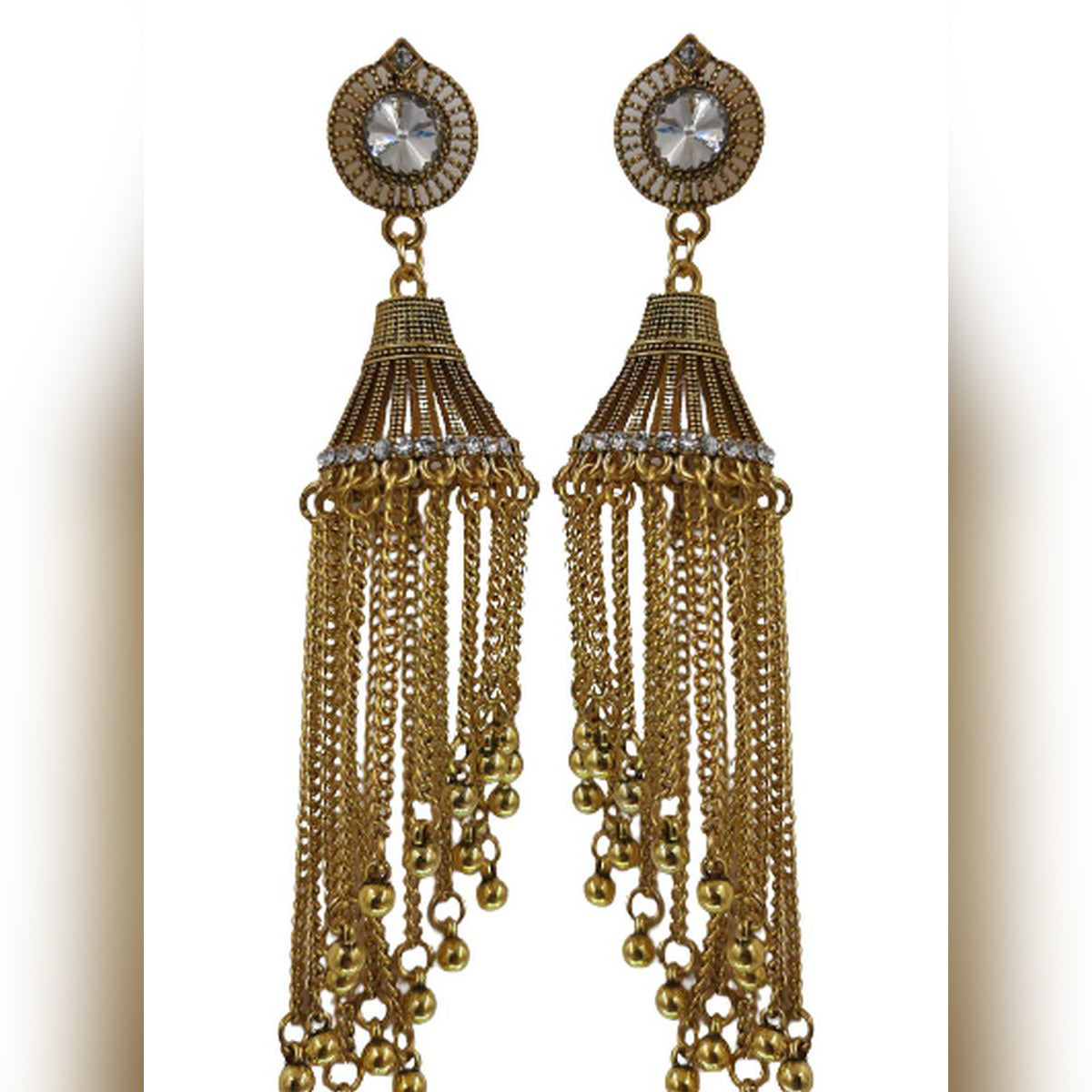 Trendy Classy Elegant Tassel Jhumka Elegant Earring – Earrings Online in Pakistan | Hanaya