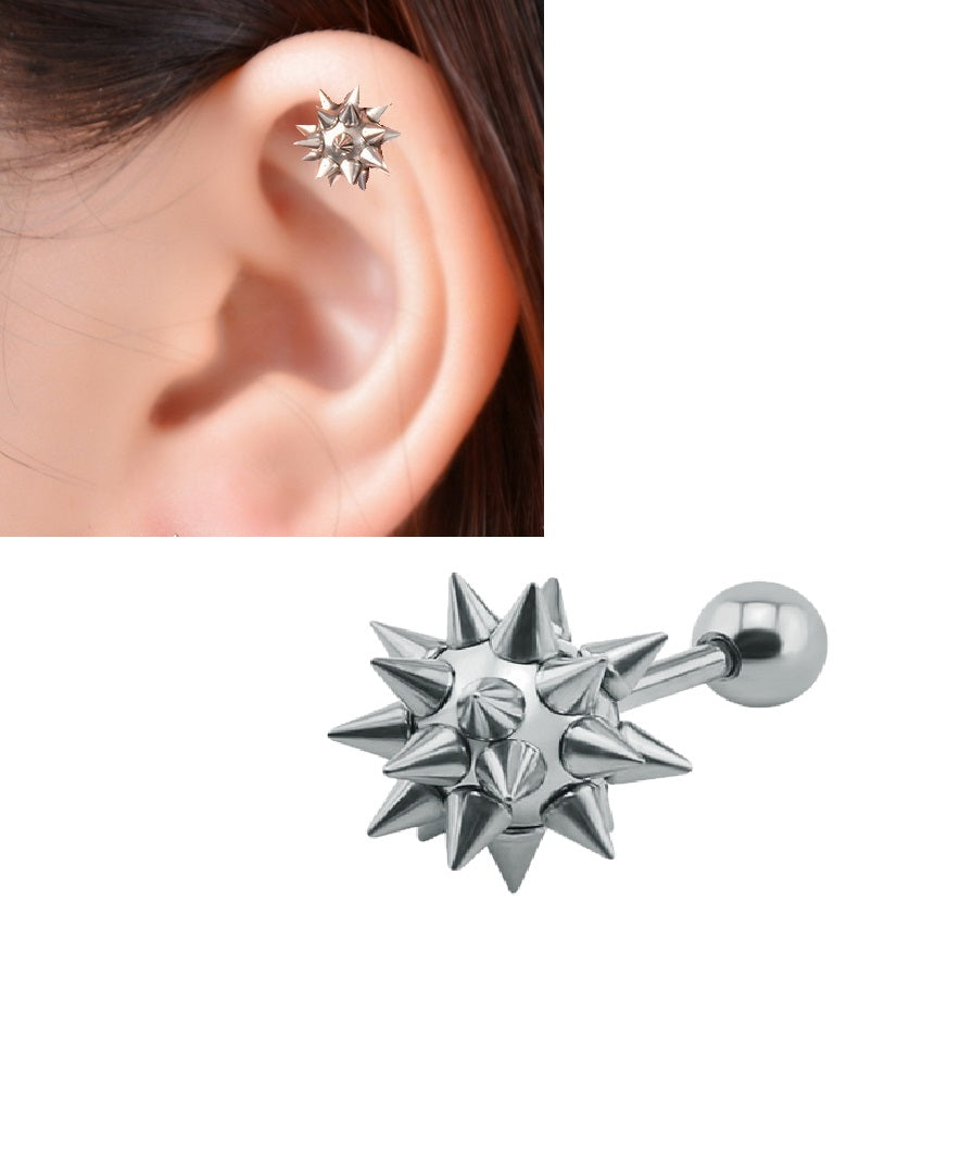1 Piece Trendy Spike Style Classy Cartilage Helix Stud Piercing Earring – Accessories Online in Pakistan | Hanaya