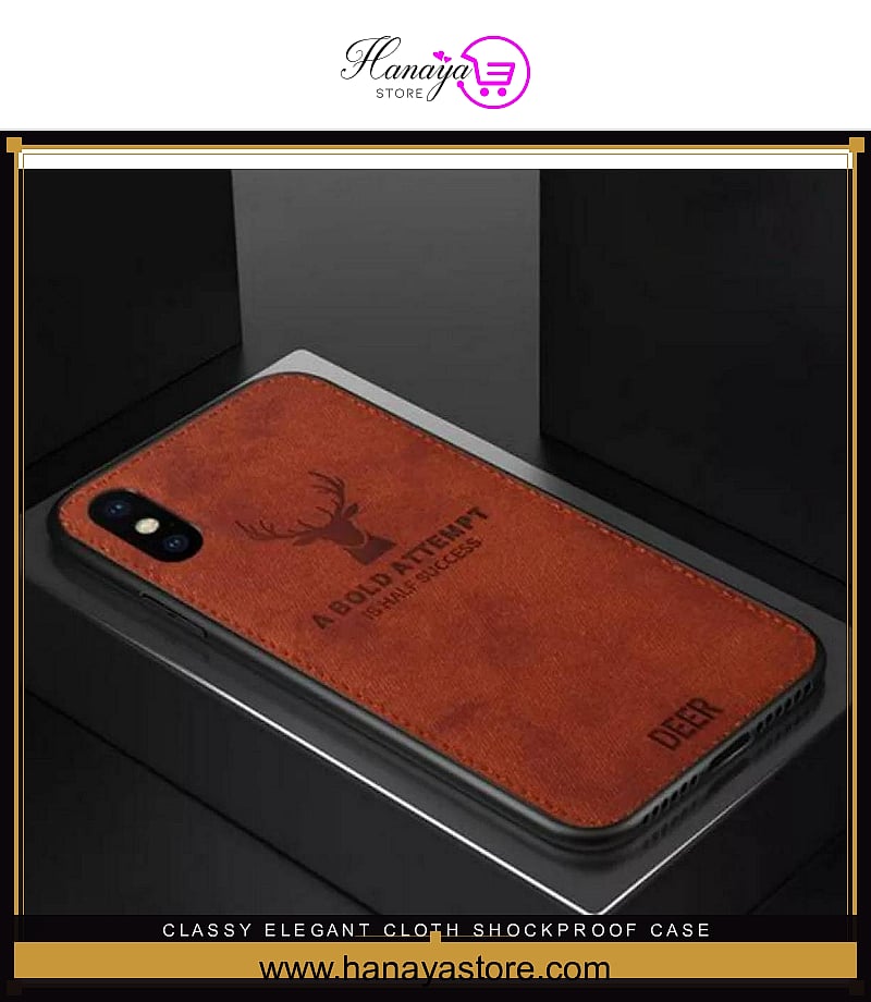 Classy Elegant Cloth Shockproof Case Compatible for APPLE IPHONE X/XS – Accessories Online in Pakistan | Hanaya