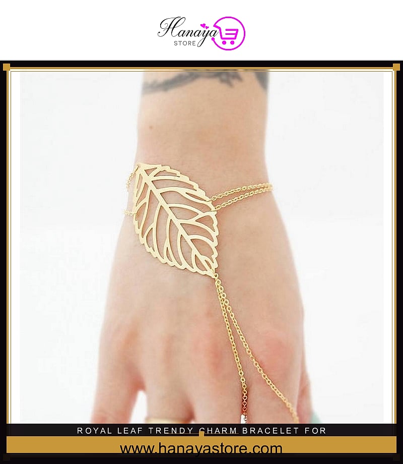Royal Leaf Trendy Charm Bracelet For Girls
