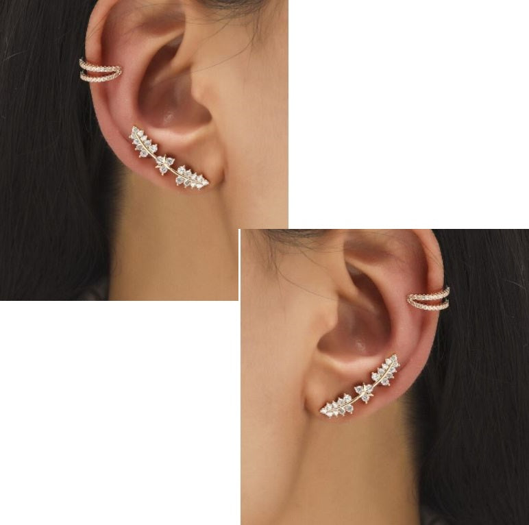 Pair of High Quality Korean 4 Pcs Style Ear Cuff Style Elegant Stylish Fashion Jewelry – Lifestyle – Buy Earrings Pakistan...