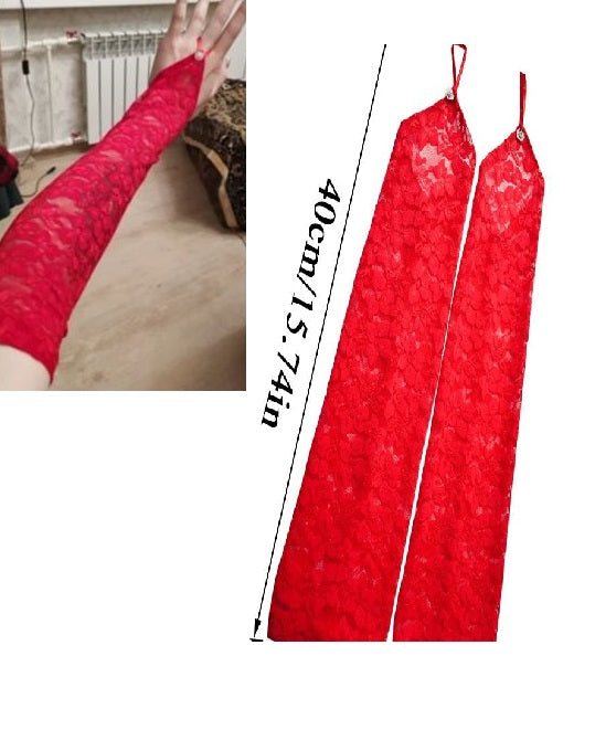 Long Fashionable Fingerless Gloves for Women Formal Hijab Friendly Accessories – Image 2 of 3