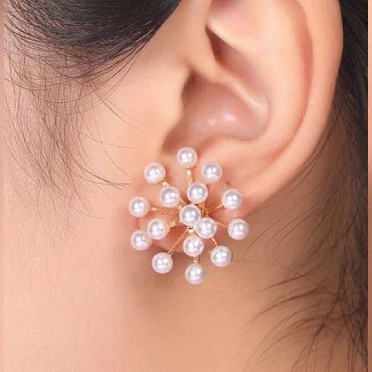 Big Pair Right & Left Small Pearls Style Earring For Girls – Earrings Online in Pakistan | Hanaya