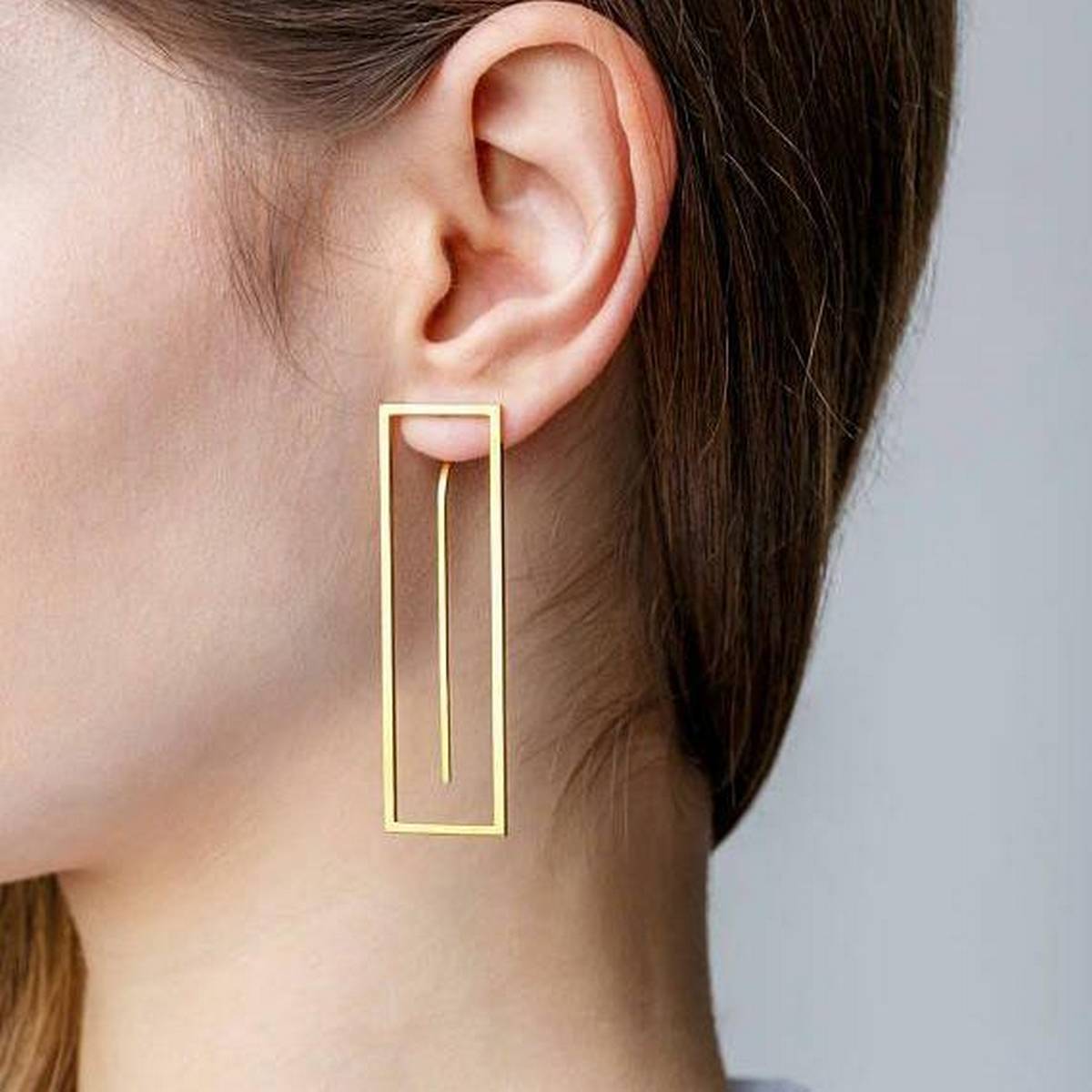 Trendy Classy Fashionable Long Elegant Golden Earring – Accessories Online in Pakistan | Hanaya