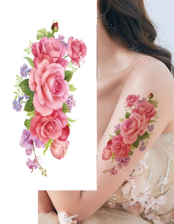 Waterproof Temporary Tattoo Sticker Face hand tattoo leg tattoo neck tattoo wrist tattoo thigh tattoo back tattoo arm tattoo foot tattoo Mehndi Henna