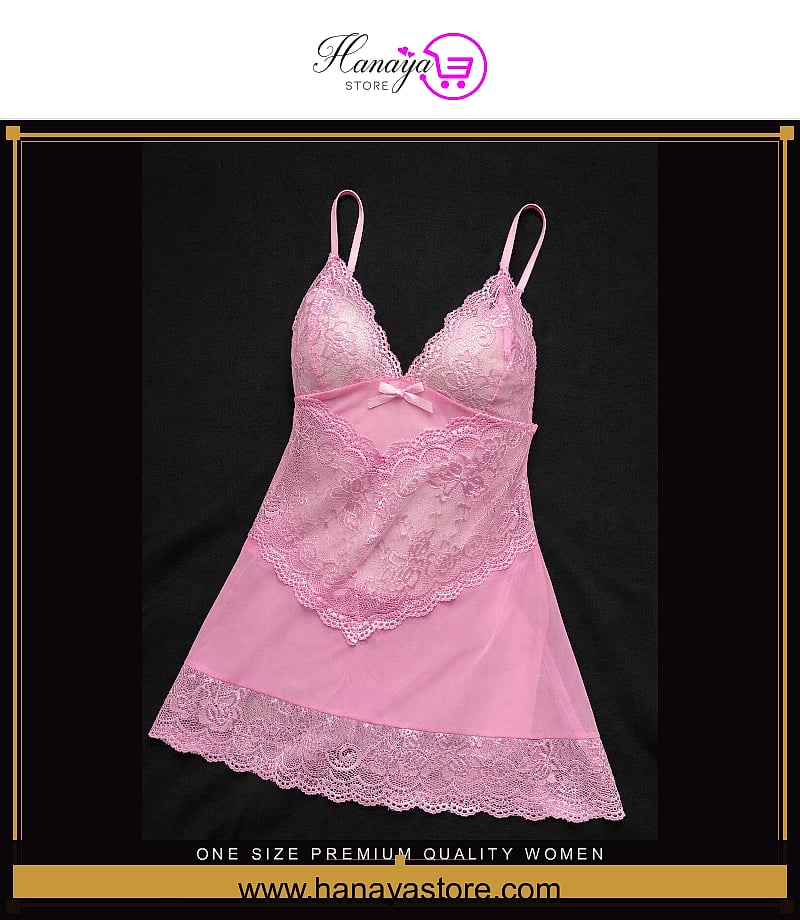 One Size Premium Quality Women Nightdress One Size Lingerie Sleepwear Babydoll Chemise Lace Bralette Comfortable Home Wear Bodycon nightgown Bridal Wear Nightwear Bridalwear