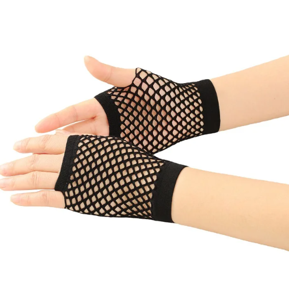 Fishnet Lace Hollow Elasticity Hand Gloves Fashionable Women Gloves Stylish Women's Gloves Fishnet, Lace, Fingerless & Mor...