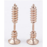 Screw Shape Earrings – Trendy Front Back Design for Women & Girls – Close Up – Earrings | Hanaya Pakistan