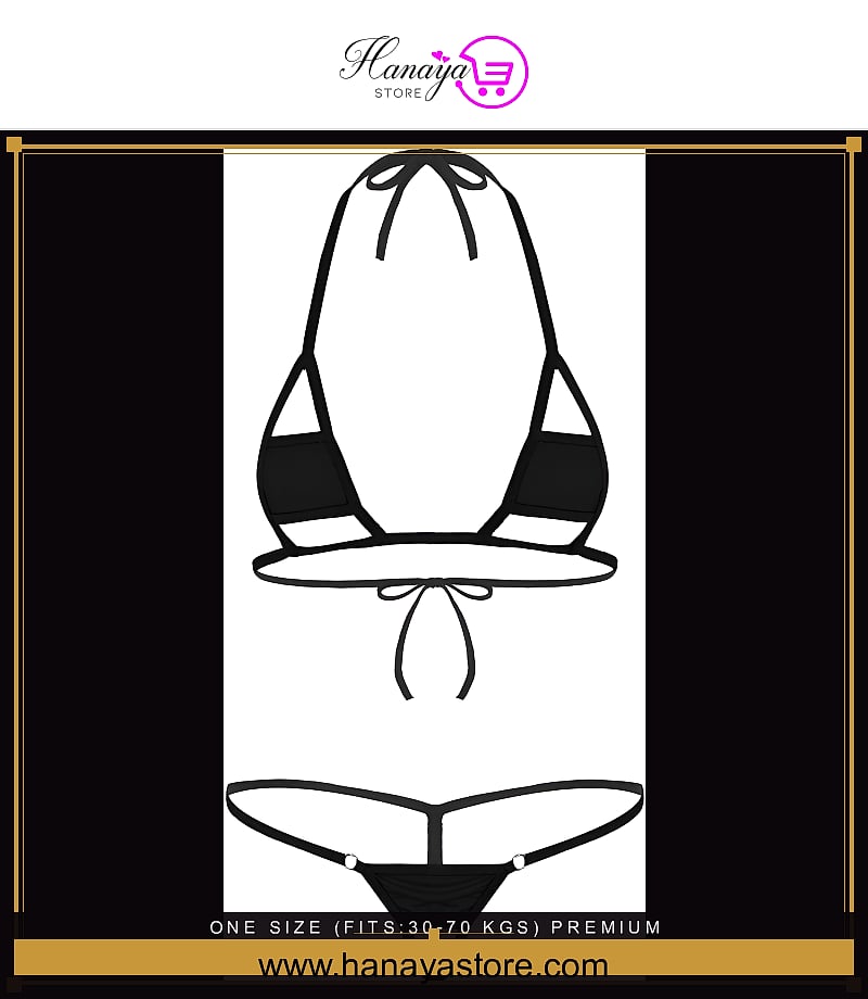 One Size (Fits:30-70 KGS) Premium Sleepwear Bridal Wear Bra set Lingerie Set Women Underwear Bikini Three-point Set (weight:30-70 KGS)