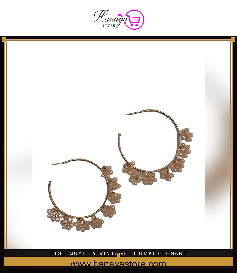 High Quality Vintage Jhumki Elegant Stylish Hoop Earring – Earrings Online in Pakistan | Hanaya
