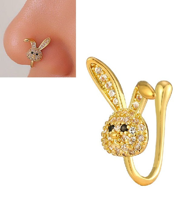 Non Piercing Elegant Nose Ring Adjustable Clip On Nose Pin with Sparkle Stone – Nose Jewelry Online in Pakistan | Hanaya