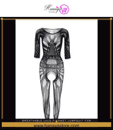 Breathable Lace Fishnet Jumpsuit for Women Mesh Body Stocking Suit – Buy robe & bodysuit online in Pakistan