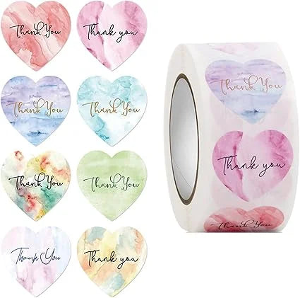 100 Pcs Thank You Stickers – 25.1MM Round Labels for Packaging, Gifts & Small Businesses Envelope Seal Scrapbook Round Sticker Stationery Label Stickers Perfect Thank You Stickers