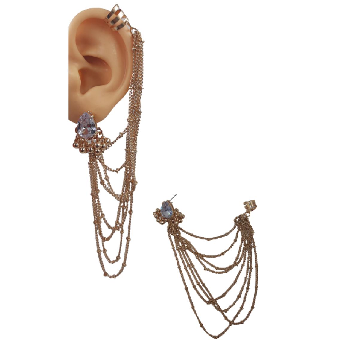 Pair of High Quality Tassel Korean Style Ear Cuff Style & Elegant Stylish Earring – Earrings Online in Pakistan | Hanaya