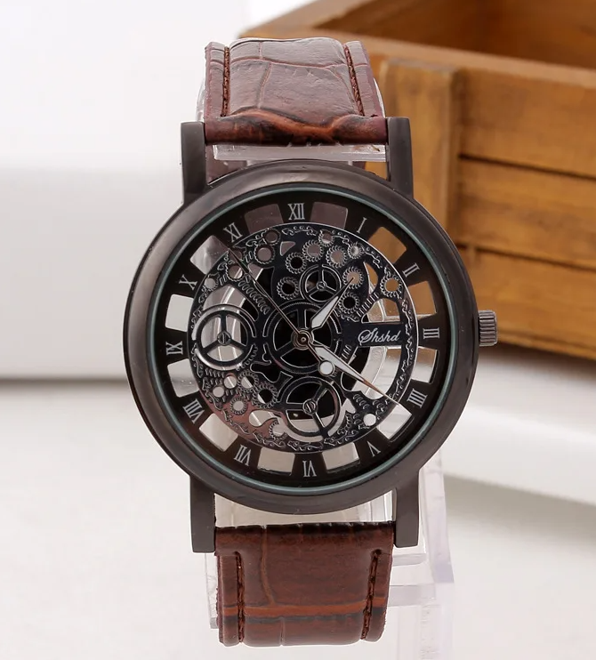Men Watches Fashion Transparent Hollow Watches Wristwatches With BOX – Close Up – Accessories | Hanaya Pakistan