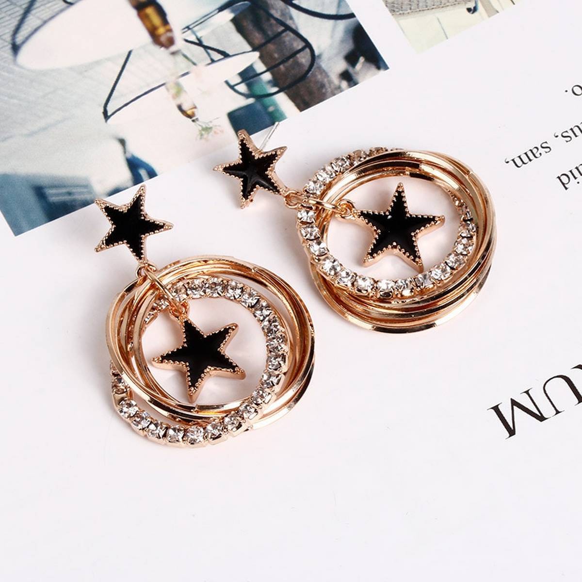 Classy Star Multi Layered Trendy Fashionable Earring – Earrings Online in Pakistan | Hanaya