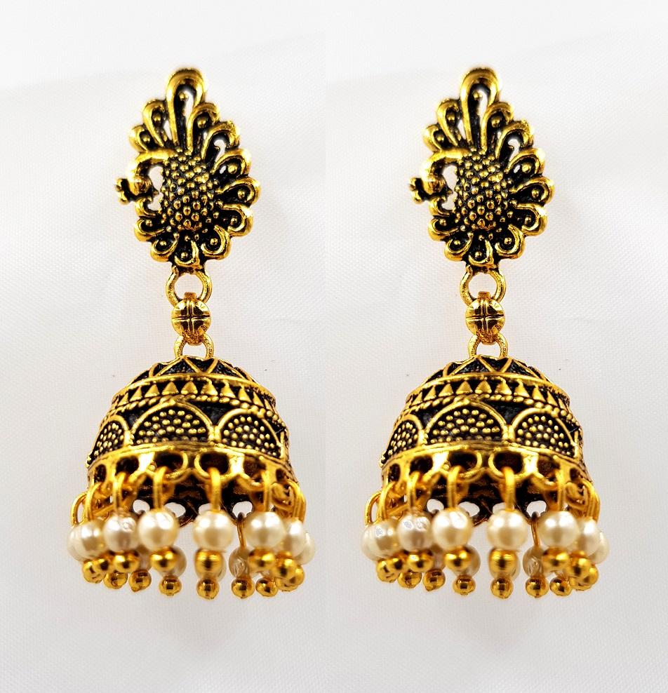 Trendy Antique Tassel Fully Pearl Earring – Earrings Online in Pakistan | Hanaya