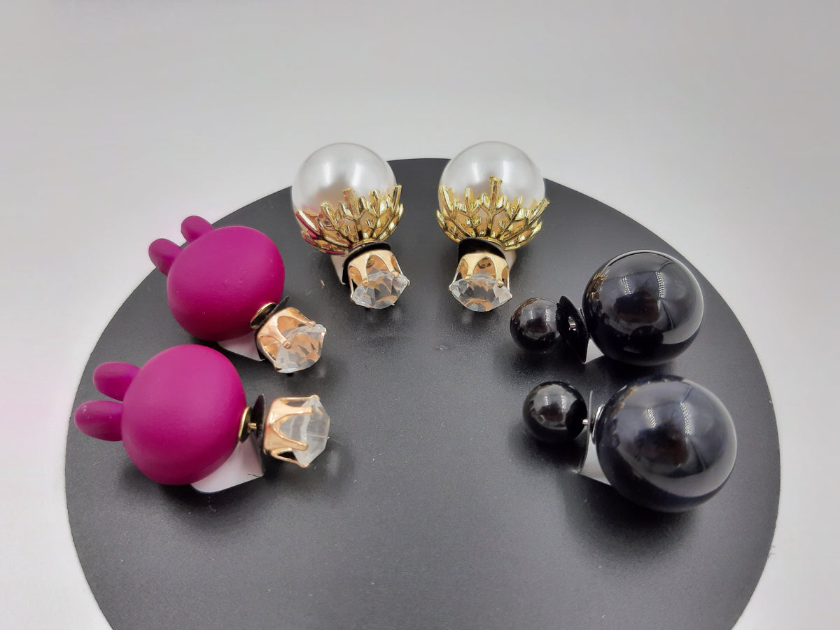 Pack of 3 Pairs Elegant Stylish Earrings – Image 3 of 3