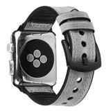 Compatible for Apple iWatch Strap Vintage Rough Outer Leather Inner Silicon 42/44mm Series 1/2/3/4 – Image 5 of 5