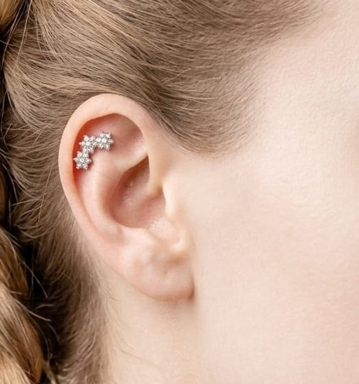 1 Piece Cartilage Helix Stud Tragus Ear Piercing Plug Earring For Girls