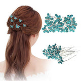 HS Crystal Rhinestone PINK Butterfly 4 HAIR PIN Clips – Close Up – Accessories | Hanaya Pakistan