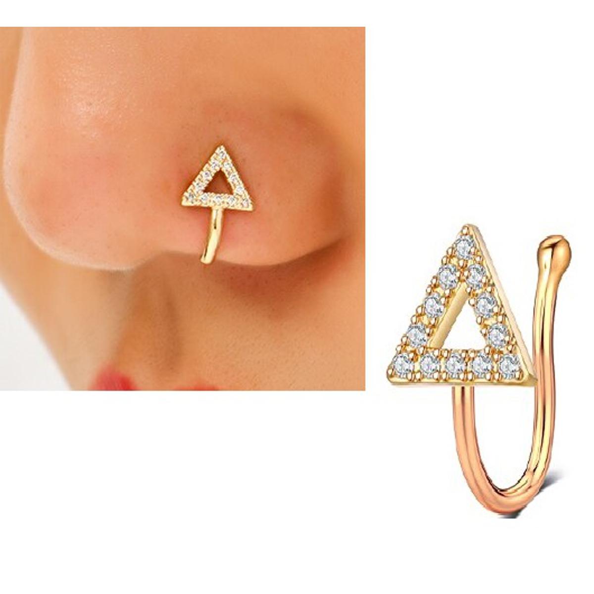 Adjustable Fake Nose Pin Non Piercing Love Heart Nostril Ring – Nose Jewelry Online in Pakistan | Hanaya