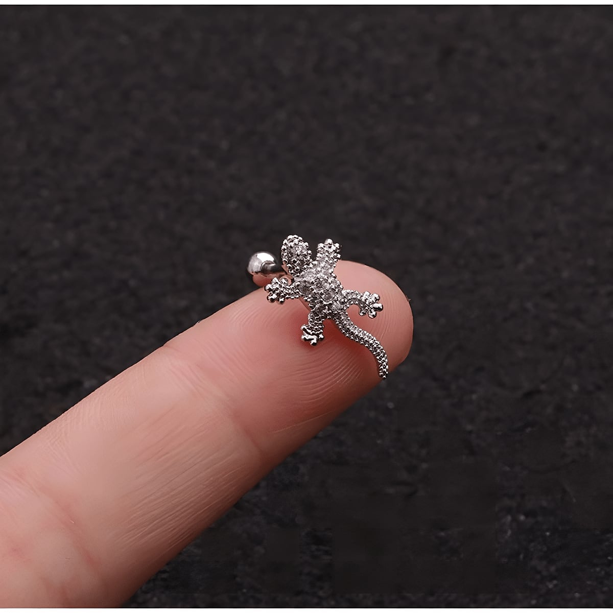 1 Piece Cartilage 6mm ORBITAL Long Helix 0.8mm HELIX LOBE TRAGUS Stud SNUG Crystal Tragus Piercing Earring DAITH ROOK – Cl...