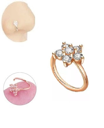 Piercing 0 8mm Clicker Nose Ring Nostril Body Royal Classy Jewelry – Image 3 of 3