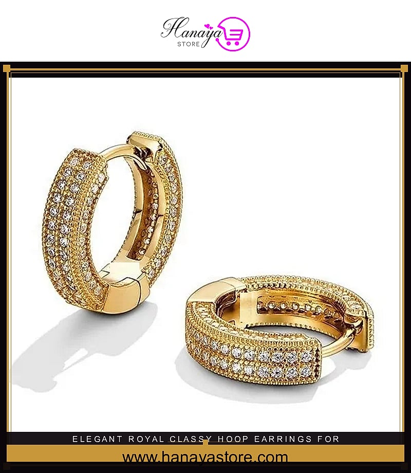Elegant Royal Classy Hoop Earrings for Women – Accessories Online in Pakistan | Hanaya