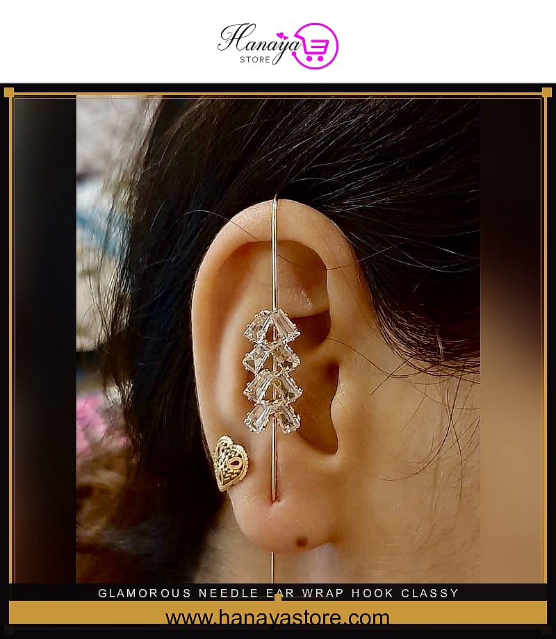 Glamorous Needle Ear Wrap Hook Classy Royal Party Trendy Earrings – Earrings Online in Pakistan | Hanaya