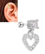 TRAGUS 1 Piece SNUG Crystal ORBITAL Trendy Classy Cartilage Helix 1.2mm 16G Stud HELIX ROOK DAITH LOBE Piercing Steel Earr...